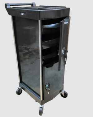 A3 DOOR PLASTIC TROLLEY (BLACK)